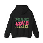 Peace Love Pickles Hoodie — Retro Groovy Graphic Hoodie