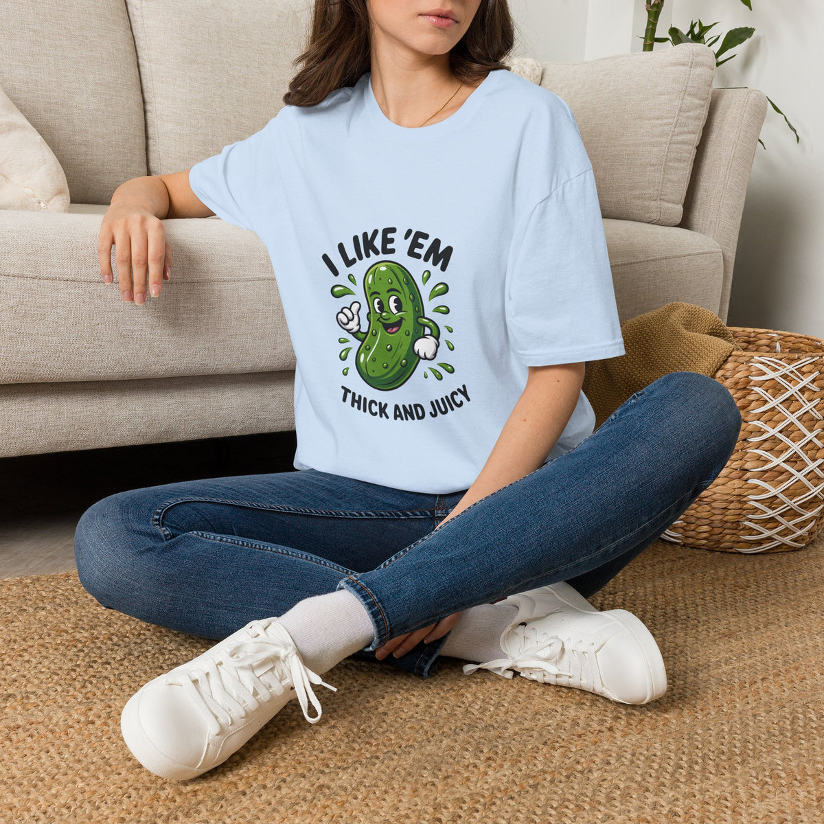 I Like 'Em Pickle T-Shirt — Cute Cartoon Pickle Graphic Tee
