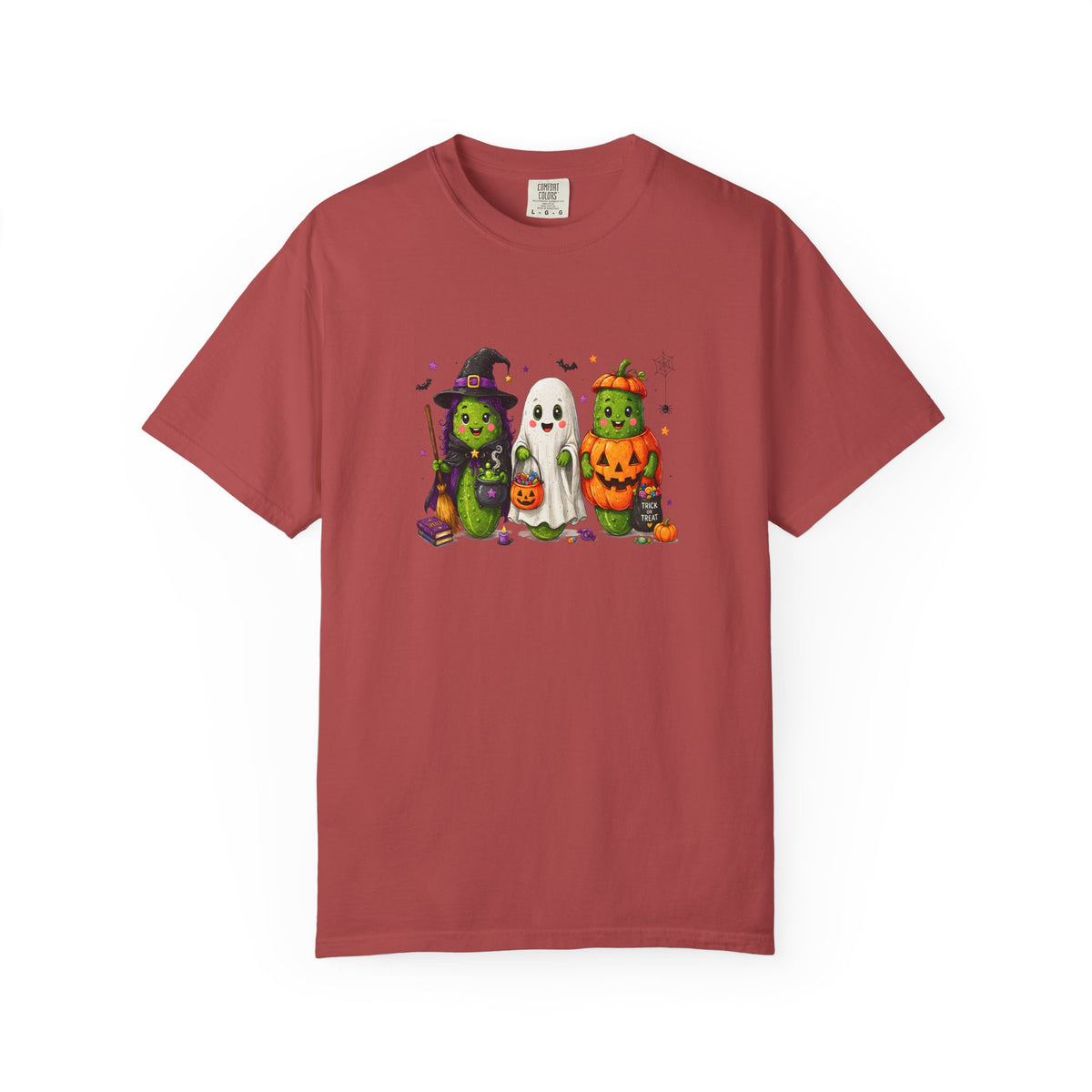 Halloween Trio T-Shirt — Cute Witch, Ghost & Pumpkin Costume Tee