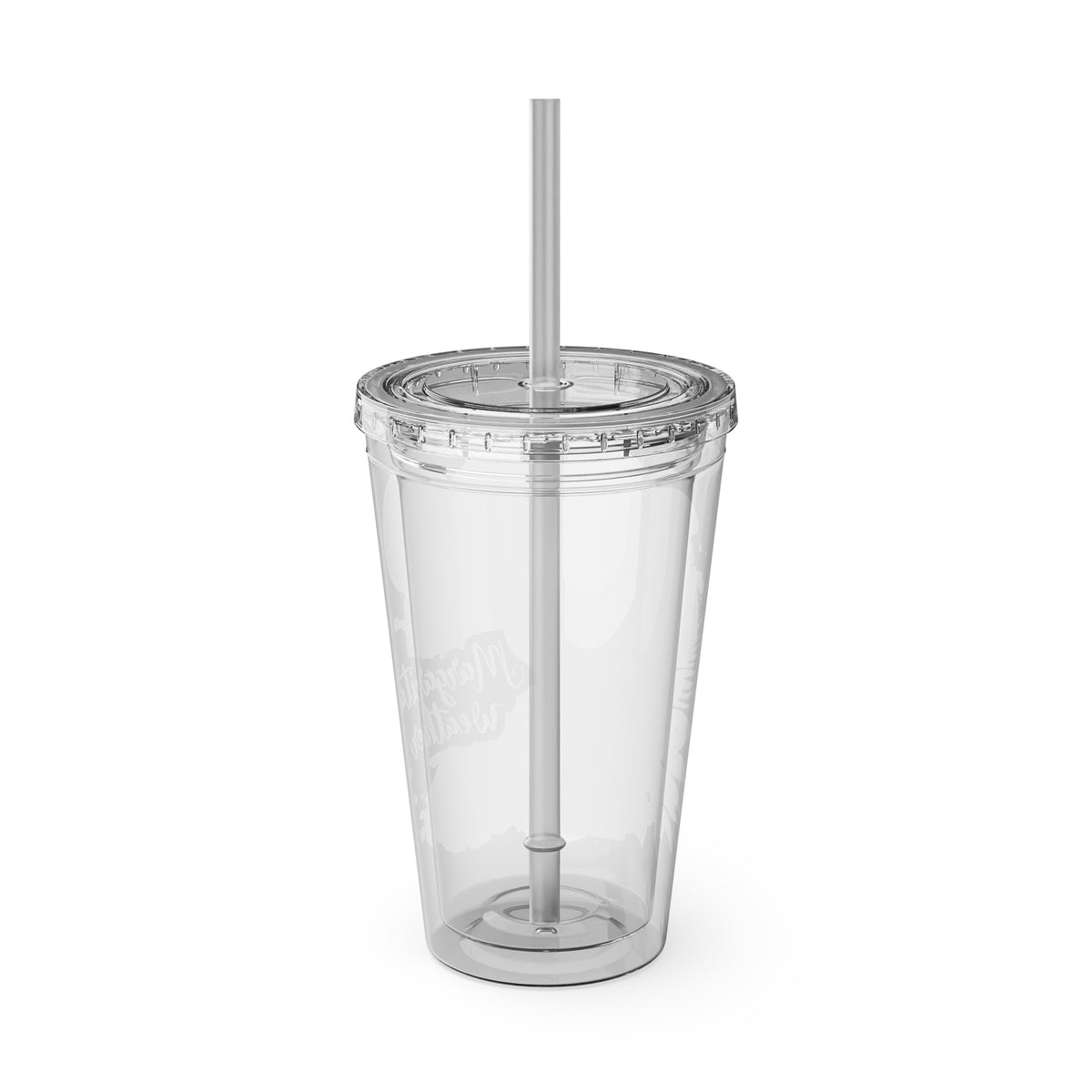 16oz Sunsplash Tumbler with Straw — Margarita Vibes Tropical Drink Design