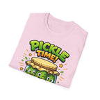 Adult Unisex Pickle Time T-Shirt — Cute Cartoon Pickle Jar Tee