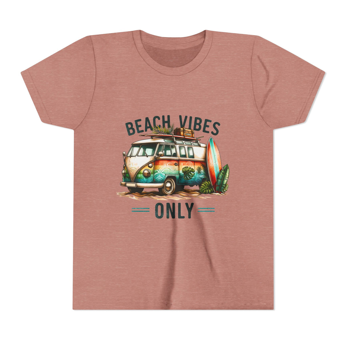 Kids Tee — "Beach Vibes Only" Surf Van Graphic