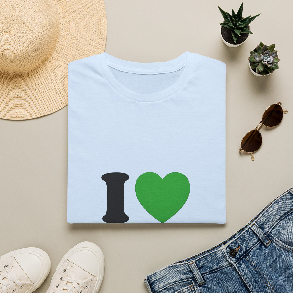 T-Shirt — "I  Pickles" Graphic Tee (Green Heart)