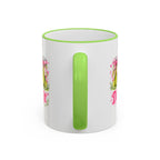 Dill With It Mug — Cute Pickle Jar Coffee Cup (Accent Rim & Handle)