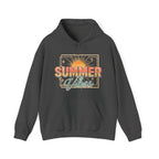 Summer Vibes Hoodie — Retro Sunset Graphic Pullover