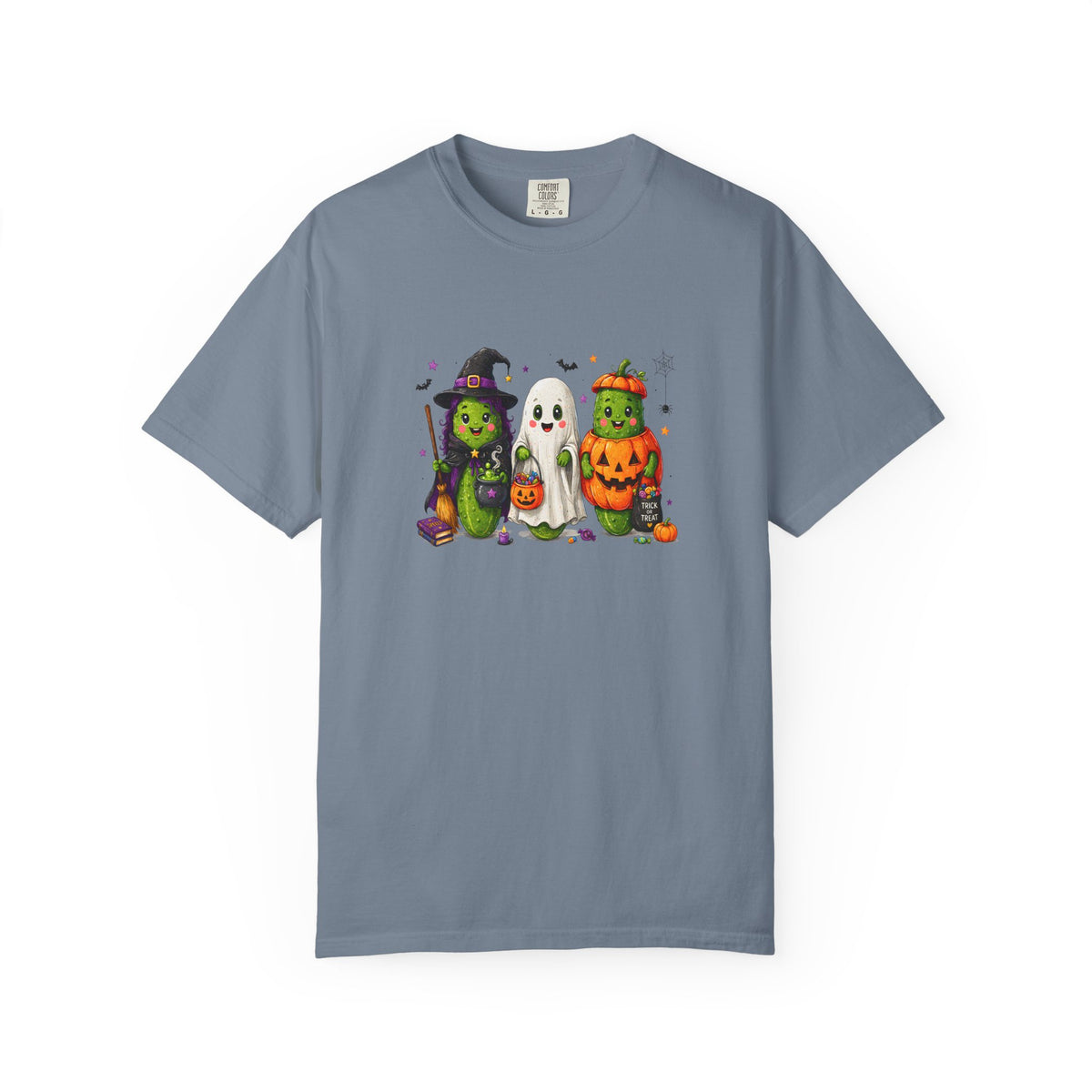 Halloween Trio T-Shirt — Cute Witch, Ghost & Pumpkin Costume Tee