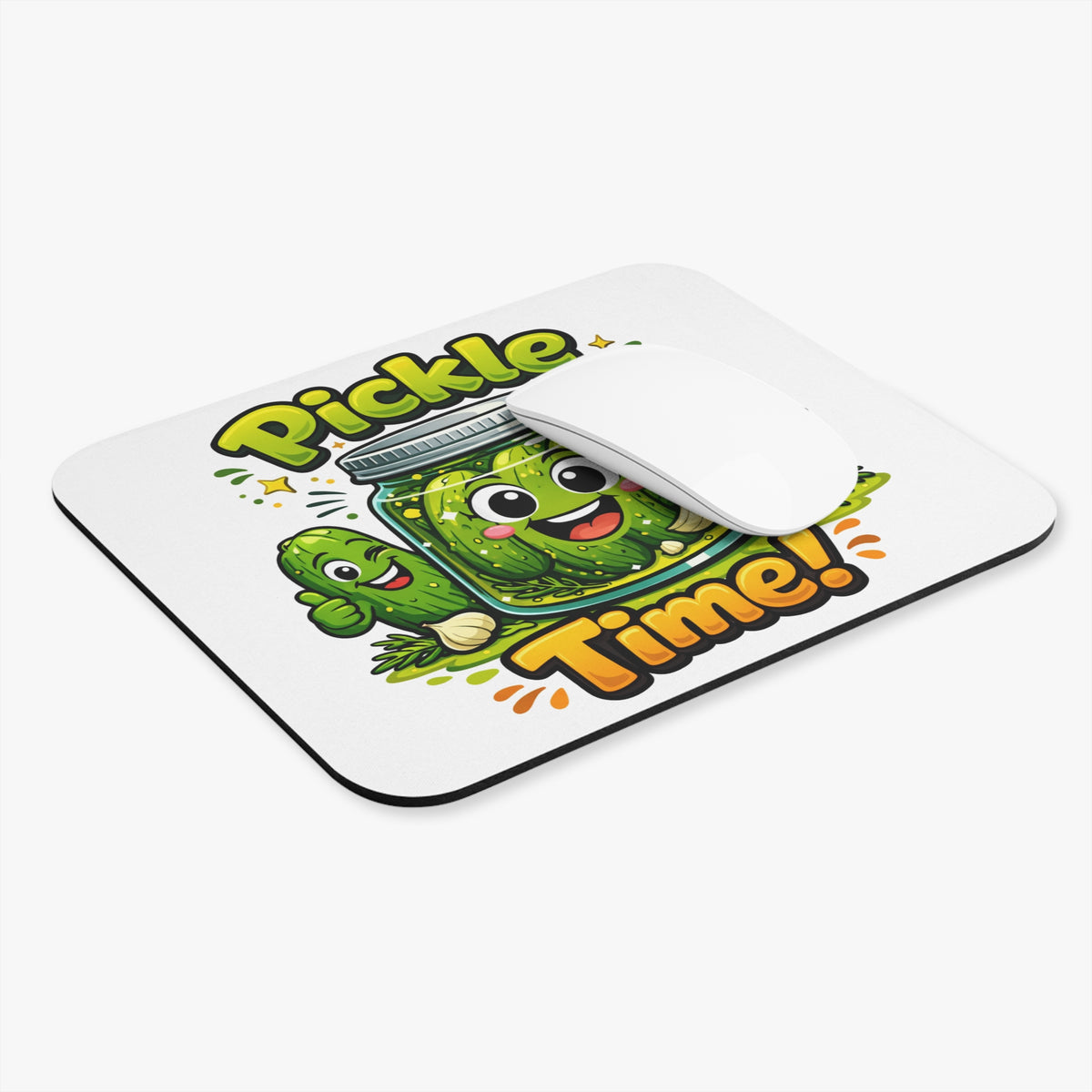 Pickle Time! Cute Cartoon Pickles Mouse Pad