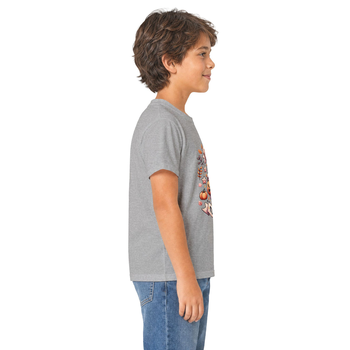 Kids Tee — "Too Cute to Spook" Halloween Ghost Shirt