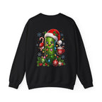 Christmas Cactus Sweatshirt — Cute Santa Hat Holiday Crewneck