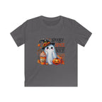 Kids Halloween Tee — "Spooky, Spice & Everything Nice" Ghost Pumpkin Shirt
