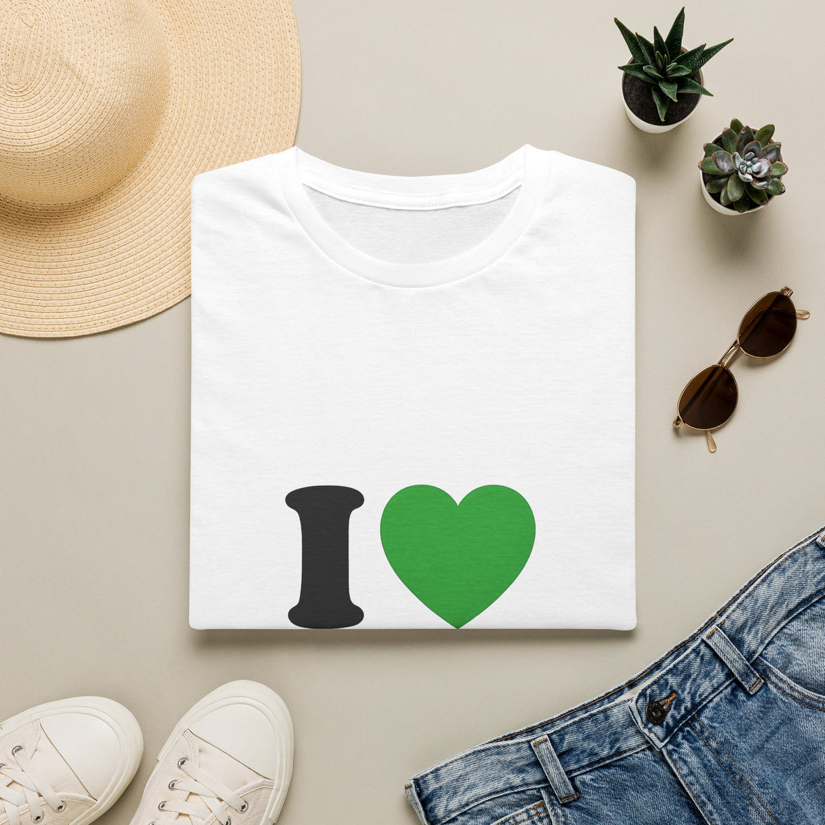 T-Shirt — "I  Pickles" Graphic Tee (Green Heart)