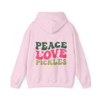 Peace Love Pickles Hoodie — Retro Groovy Graphic Hoodie