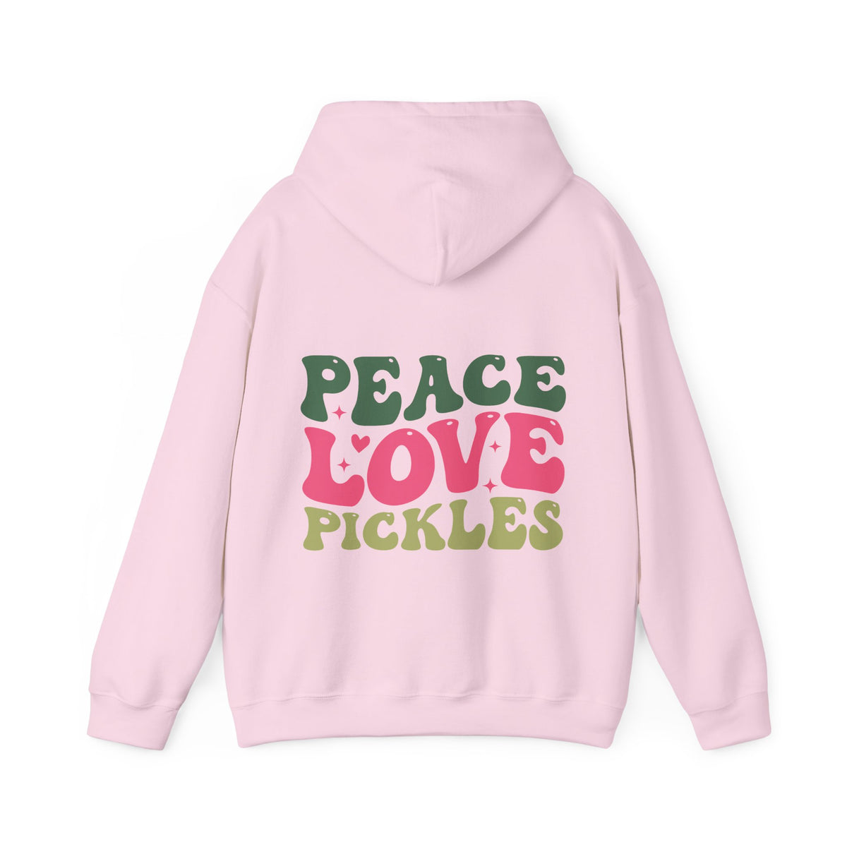 Peace Love Pickles Hoodie — Retro Groovy Graphic Hoodie