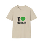 T-Shirt — "I  Pickles" Graphic Tee (Green Heart)