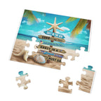 Beach Signpost Jigsaw Puzzle with Tin — 'Salt in the Air, Sand in My Hair' Seaside Puzzle Gift