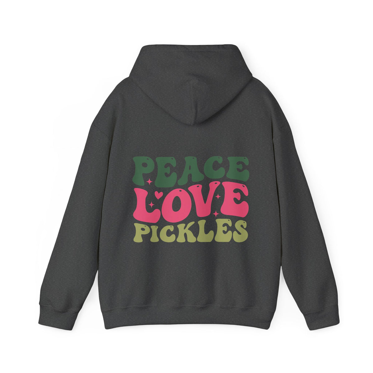 Peace Love Pickles Hoodie — Retro Groovy Graphic Hoodie