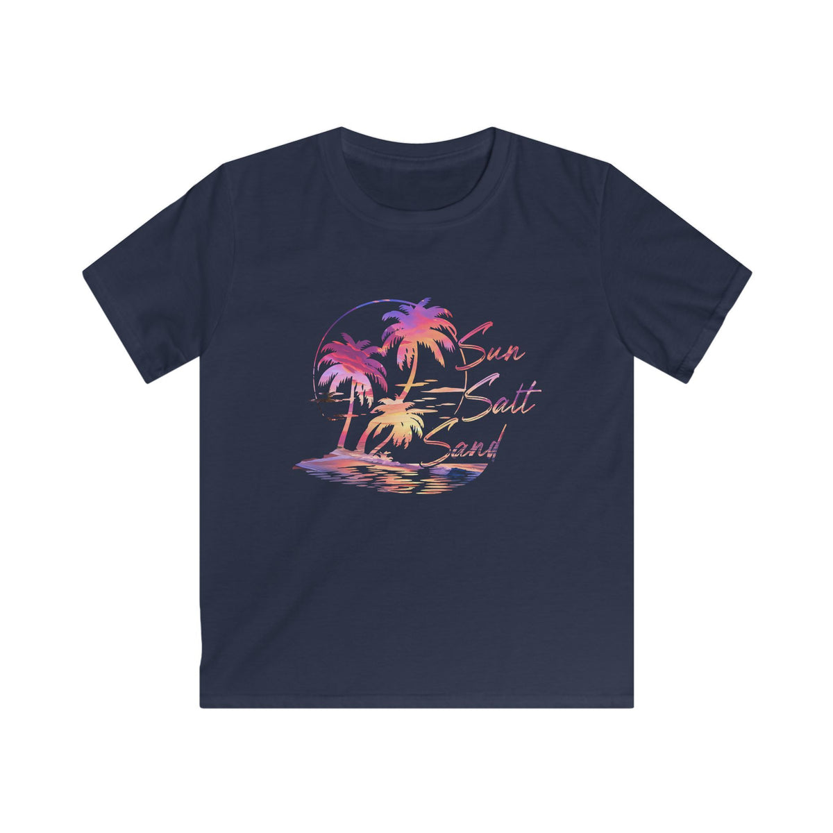 Kids Tee — 'Sun Salt Sand' Tropical Palm Beach Graphic