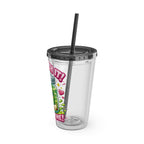 Pickle Time Tumbler with Straw — Cute 'Dill With It' 16oz Cold Cup