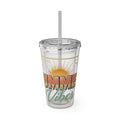 Summer Vibes Tumbler — 16oz Sunsplash Drink Tumbler with Straw