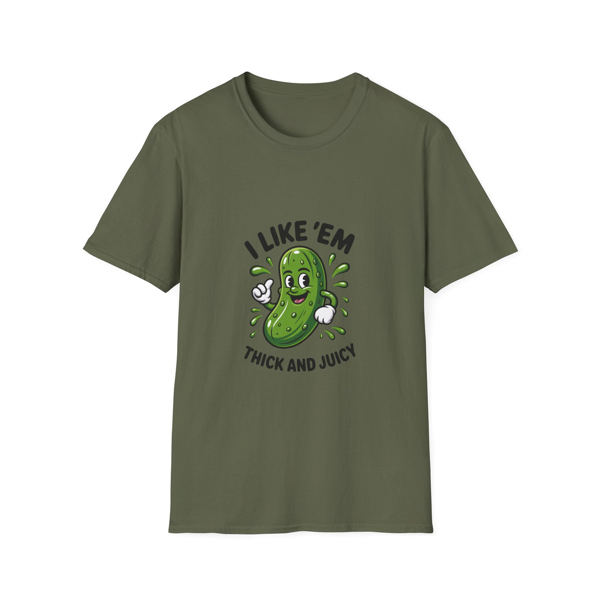I Like 'Em Pickle T-Shirt — Cute Cartoon Pickle Graphic Tee