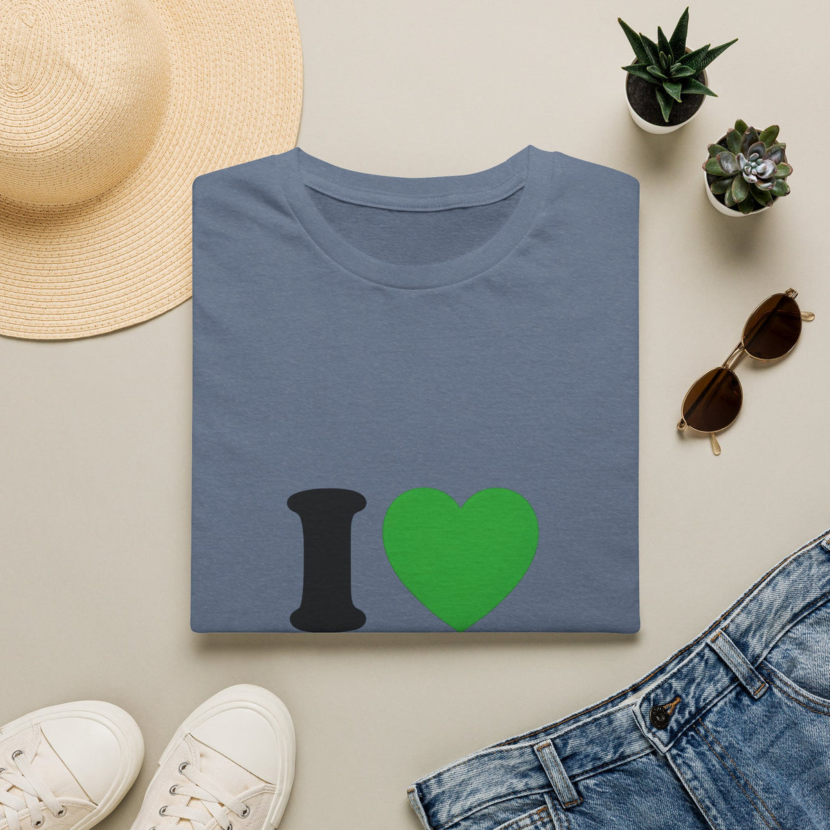 T-Shirt — "I  Pickles" Graphic Tee (Green Heart)