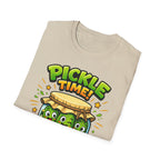 Adult Unisex Pickle Time T-Shirt — Cute Cartoon Pickle Jar Tee