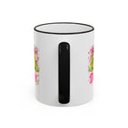 Dill With It Mug — Cute Pickle Jar Coffee Cup (Accent Rim & Handle)