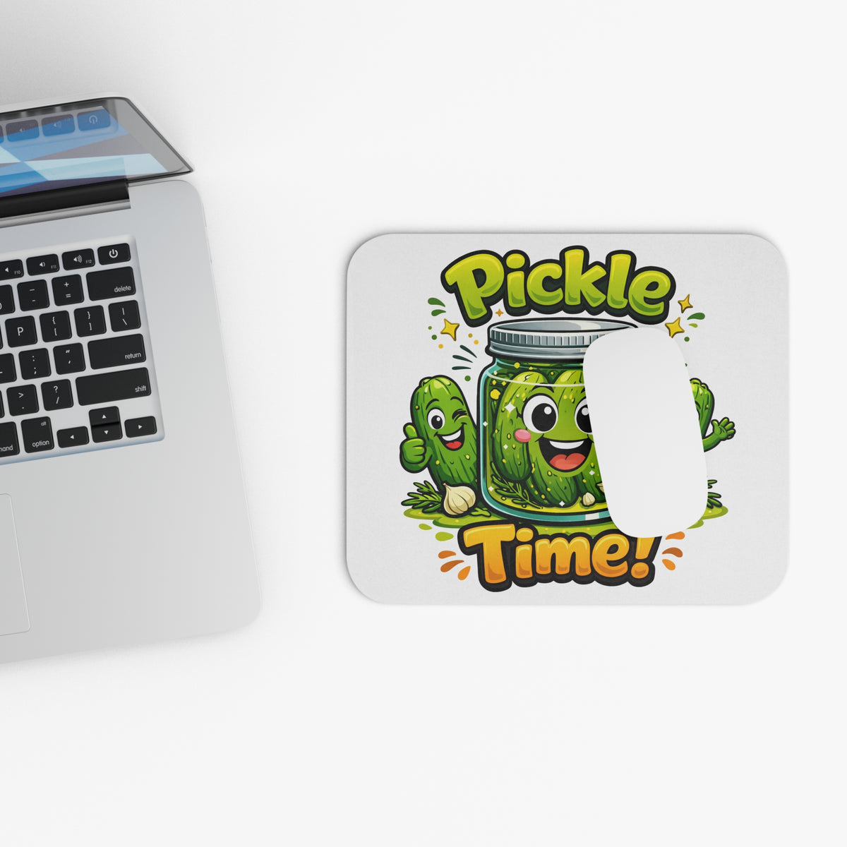 Pickle Time! Cute Cartoon Pickles Mouse Pad