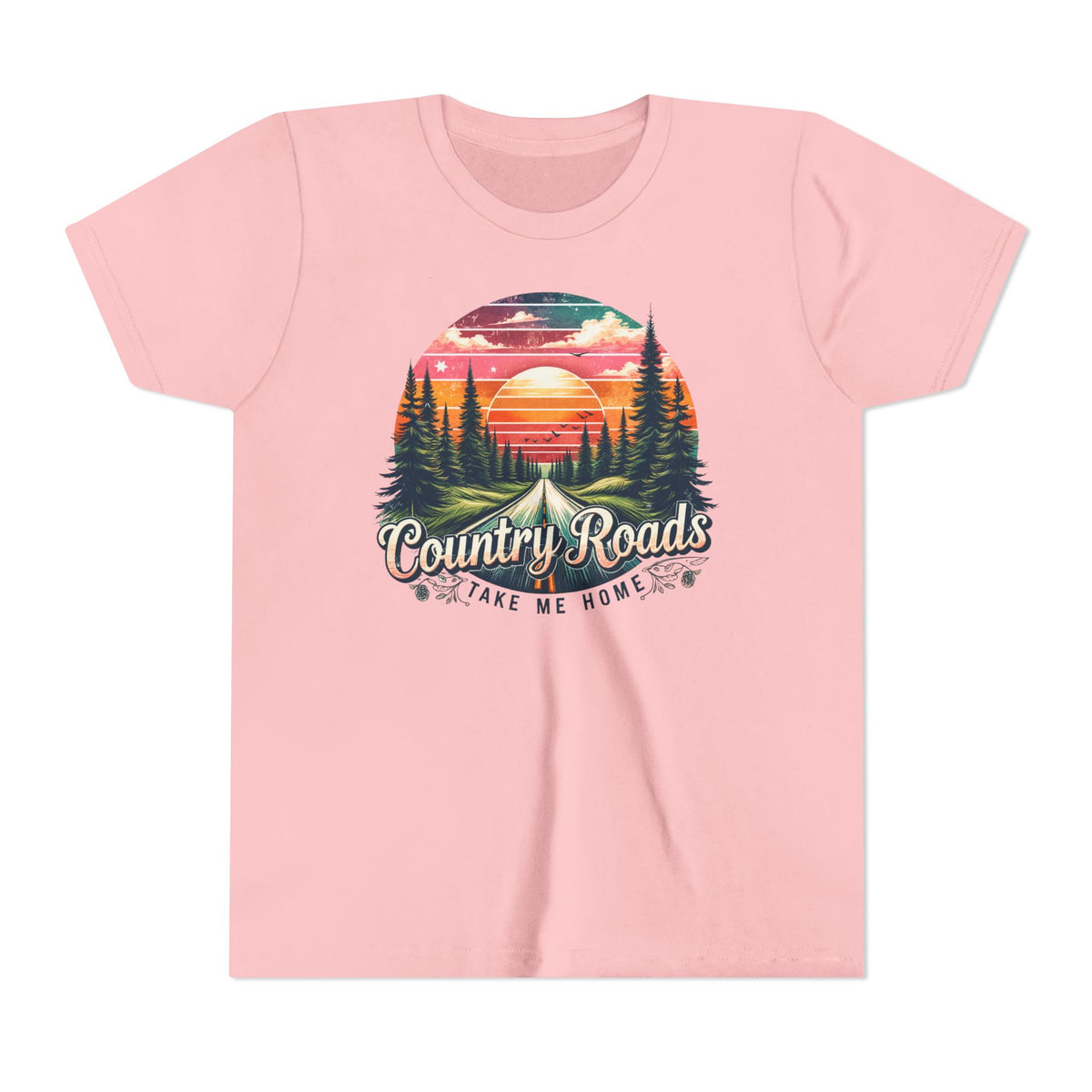 Kids Tee — 'Take Me Home' Retro Sunset Forest Tee
