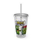 Funny Pickle Tumbler 16oz with Straw — “Bruh! Is That You?” Graphic Cup