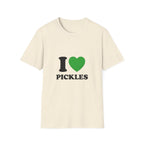 T-Shirt — "I  Pickles" Graphic Tee (Green Heart)