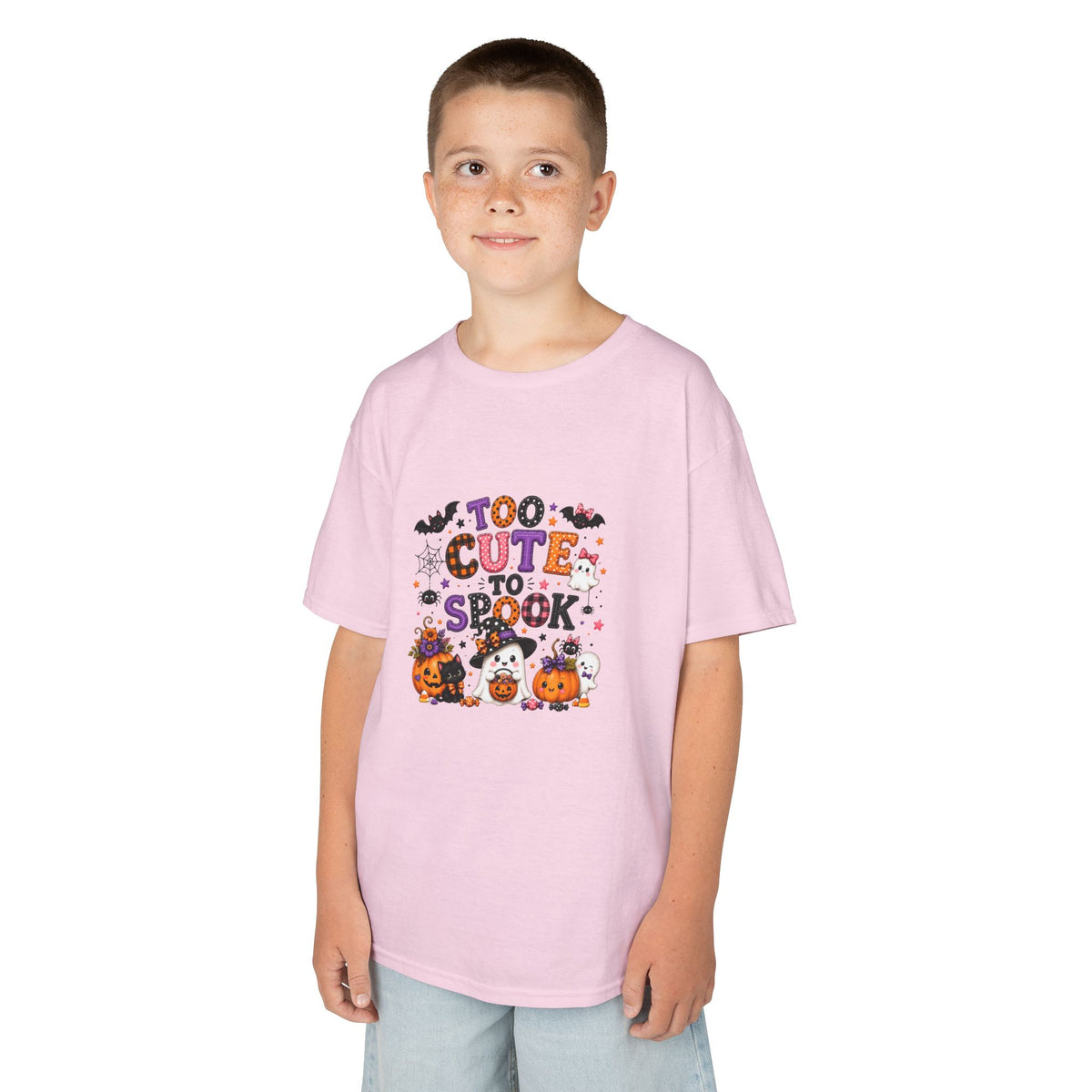 Kids Halloween T‑Shirt — "Too Cute to Spook" Trick‑or‑Treat Tee