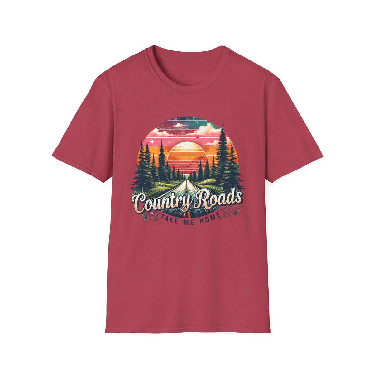 Unisex Soft Style Adult Tee - Country Roads