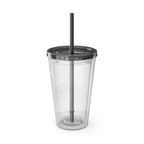 16oz Sunsplash Tumbler with Straw — Margarita Vibes Tropical Drink Design