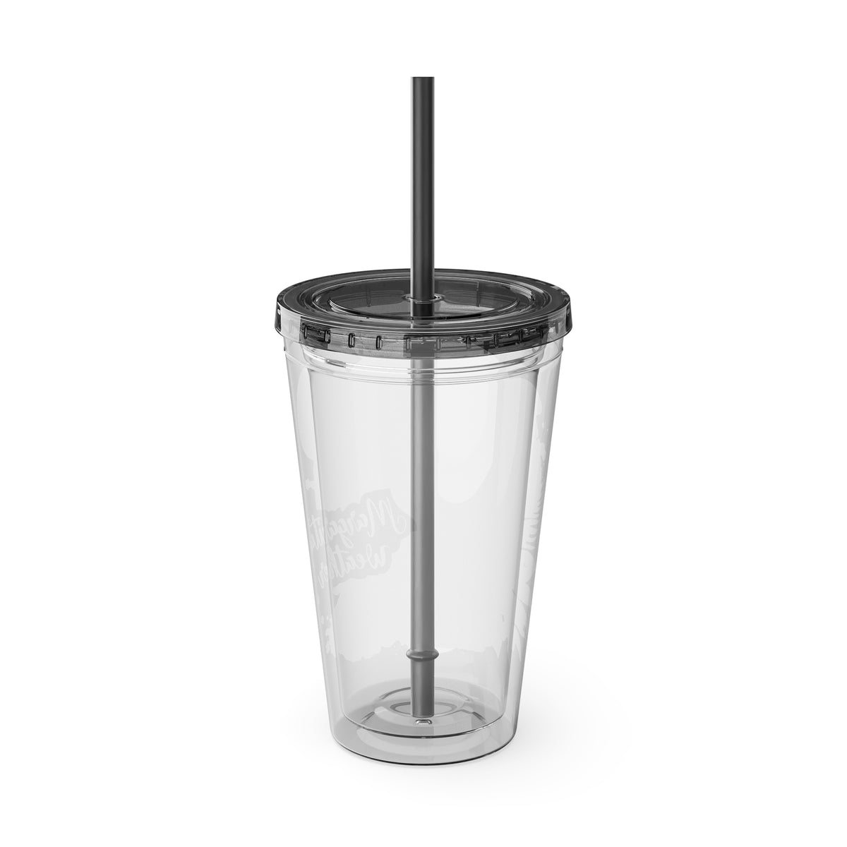 16oz Sunsplash Tumbler with Straw — Margarita Vibes Tropical Drink Design