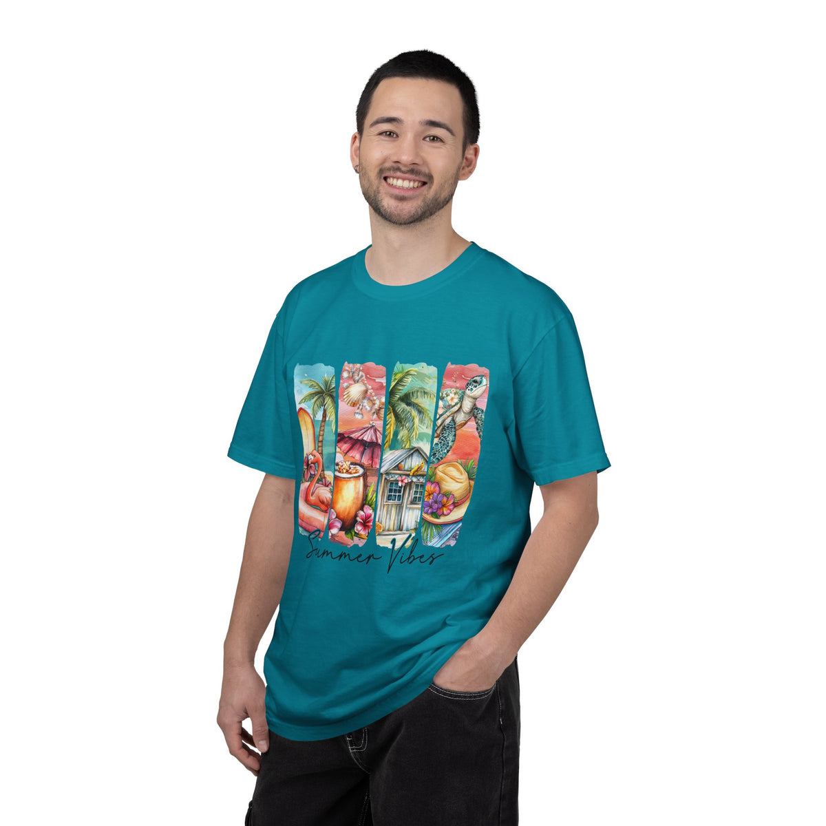 Summer Vibes T-Shirt — Tropical Beach Graphic Tee