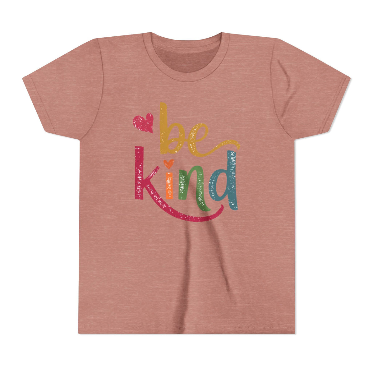 Kids Tee — 'Be Kind' Colorful Heart Graphic