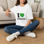 T-Shirt — "I  Pickles" Graphic Tee (Green Heart)