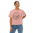Fall Vibes Boxy Tee — "It's Fall Y'all" Pumpkin Graphic