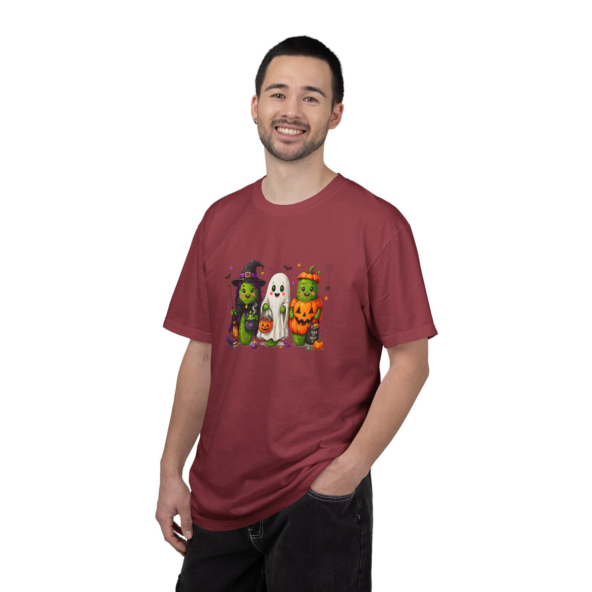 Halloween Trio T-Shirt — Cute Witch, Ghost & Pumpkin Costume Tee