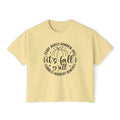 Fall Vibes Boxy Tee — "It's Fall Y'all" Pumpkin Graphic