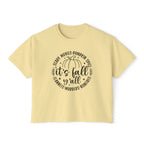 Fall Vibes Boxy Tee — "It's Fall Y'all" Pumpkin Graphic