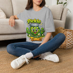 MD - Pickle Time T-Shirt — Cute Cartoon Pickle Jar Graphic Tee
