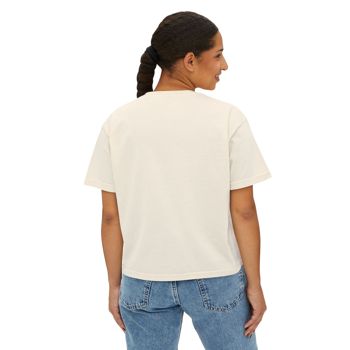 Breast Cancer Awareness Boxy Tee — "In October We Wear Pink" Pink Ribbon Shirt