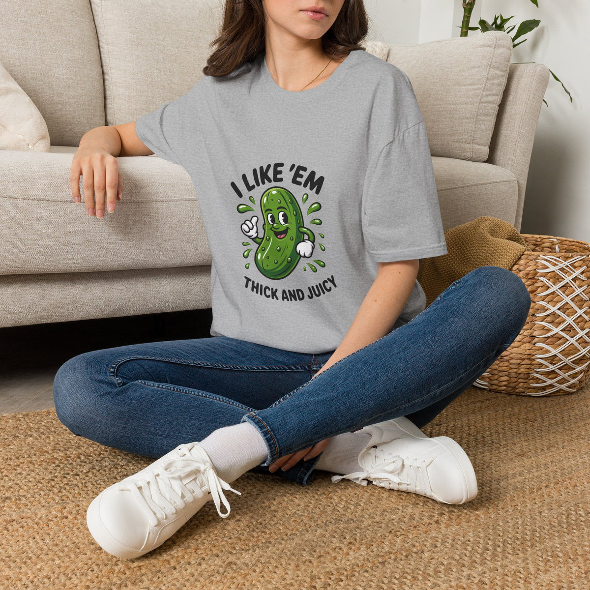 I Like 'Em Pickle T-Shirt — Cute Cartoon Pickle Graphic Tee