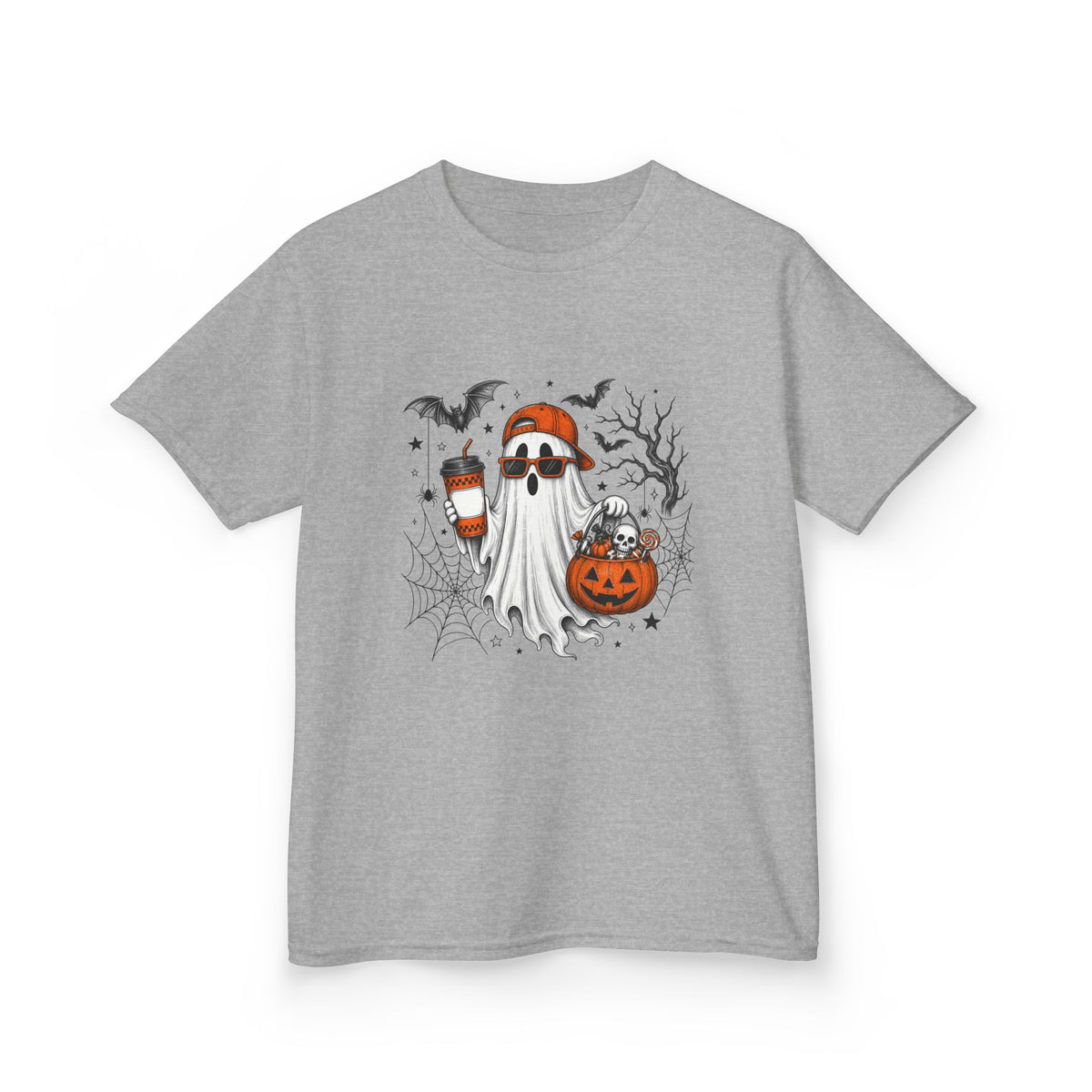 Kids Halloween Ghost Tee - Cute Pumpkin & Candy Corn Costume