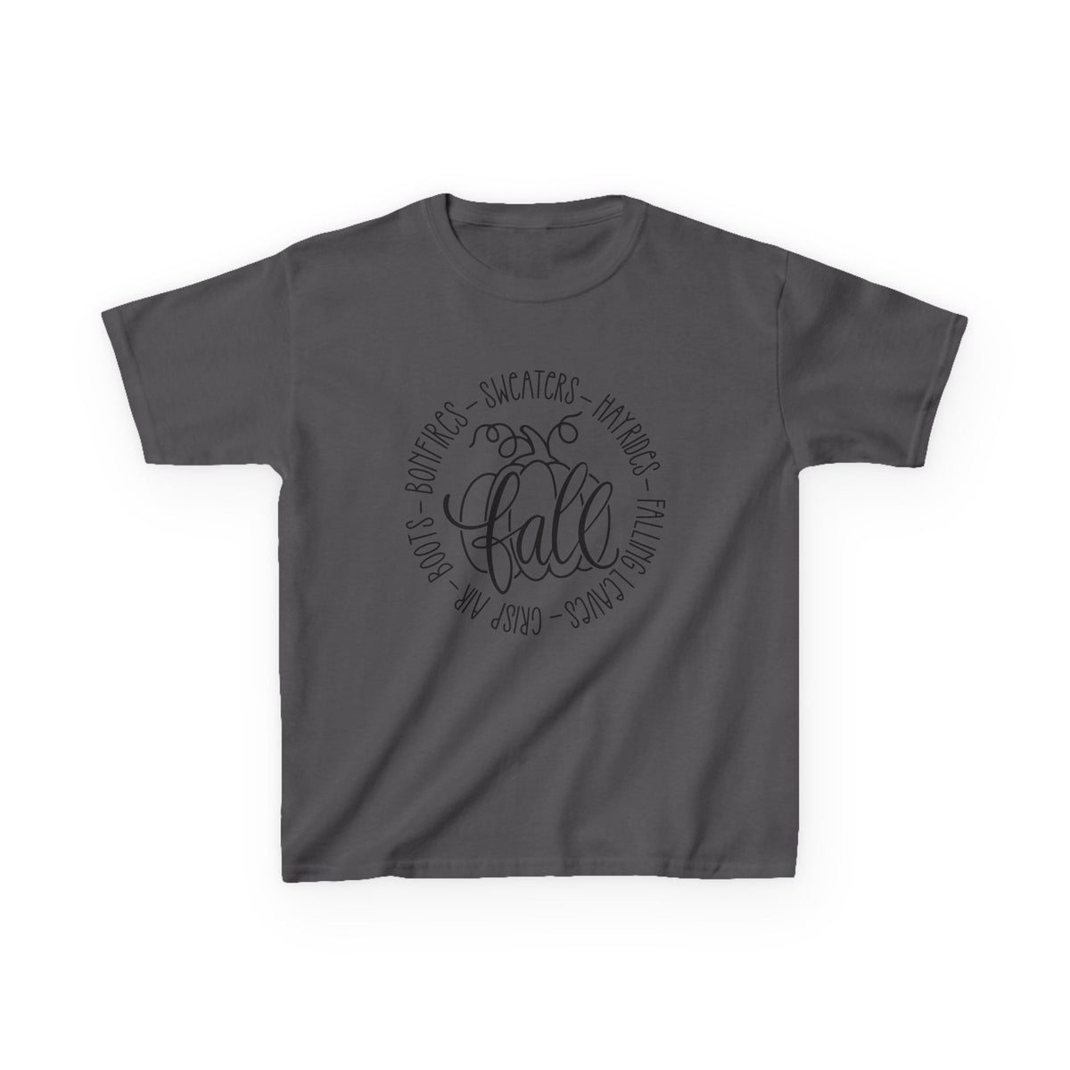 Kids 'Hello Fall' Tee — Playful Pumpkin & Autumn Words