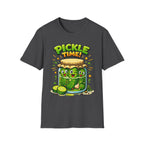 Adult Unisex Pickle Time T-Shirt — Cute Cartoon Pickle Jar Tee