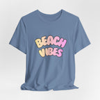 Beach Vibes T-Shirt — Pastel Retro Graphic Tee