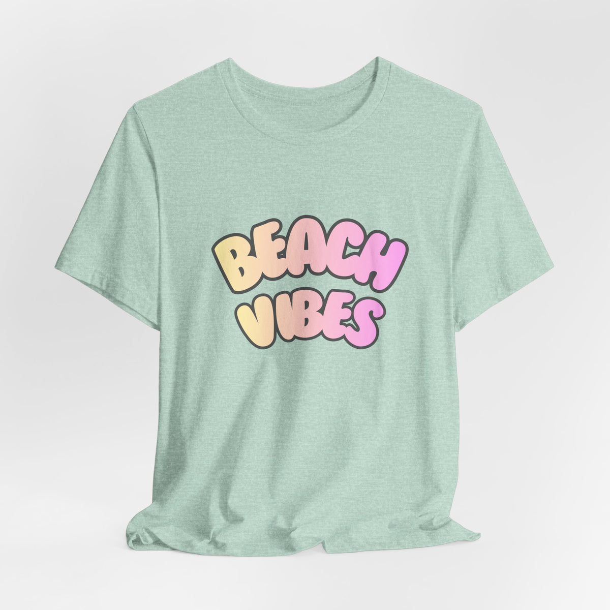 Beach Vibes T-Shirt — Pastel Retro Graphic Tee